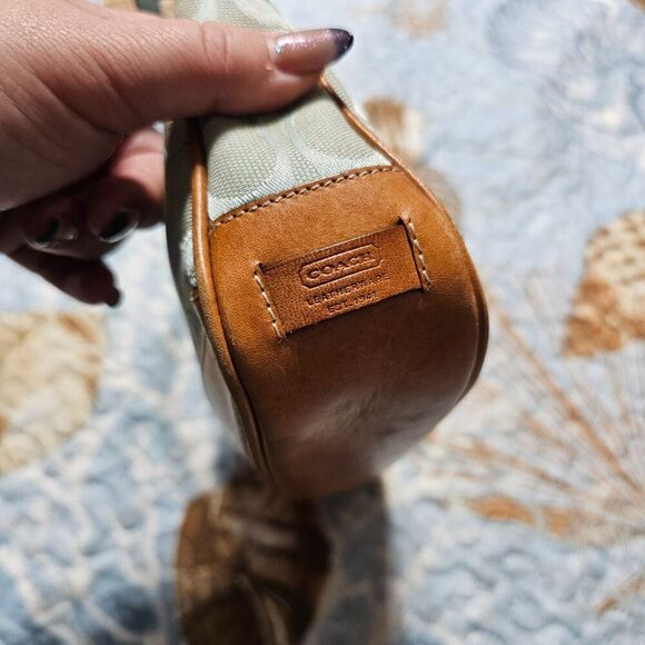 RARE 2004 Vintage Y2K Coach Demi Shoulder Bag in Gray Blue Signature Jacquard - Picture 7 of 8